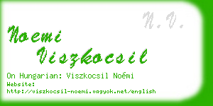 noemi viszkocsil business card